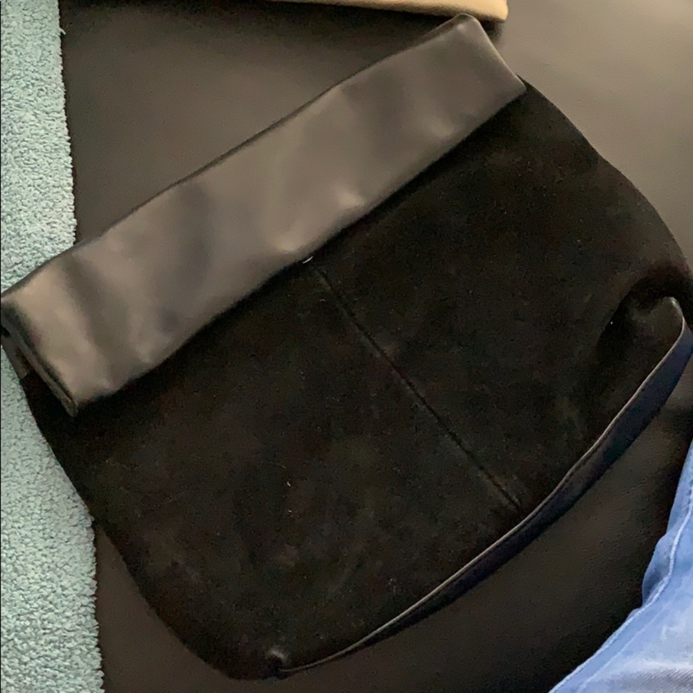 Black paper bag clutch